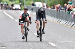 Greg Swinard just edges out Alan Bingham in the National Masters 40 Road Race Championships