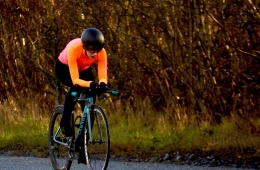 Clare Ludlow of Ardee Cycling Club in action (photo courtesy of Caroline Kerley)